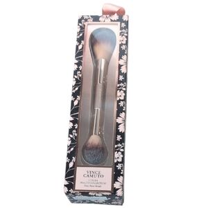 Vince Camuto Luxury Beauty Collection Duo Face Brush Rose Gold Handle